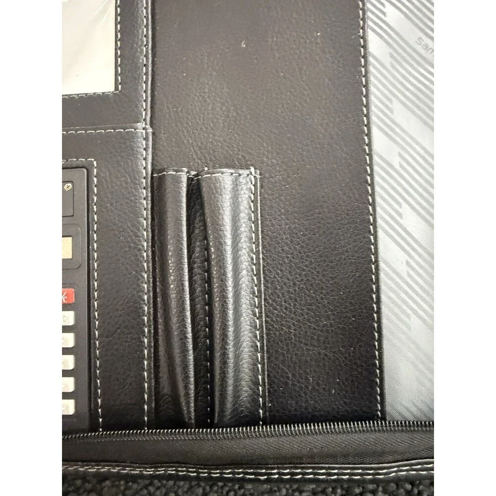 Mint Samsonite Business Portfolio Briefcase Zip Blk Genuine Leather